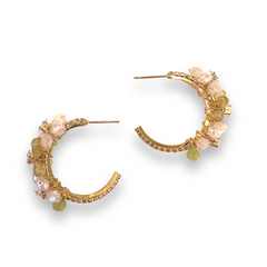 Kerry Crystal Flowers Hoops