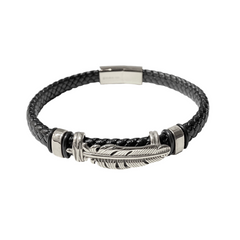 Joellery Feather Leather Bracelet