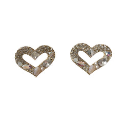 Crystal Heart Studs