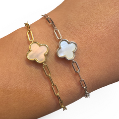 Flora Paper Clip Link Bracelet