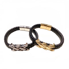 Joellery Knot Braided Leather Bracelet