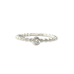 Noelly Tiny Bezel Rope Ring