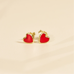 Madison Red Heart Earrings