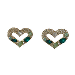 Crystal Heart Studs