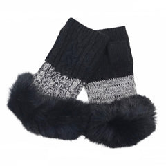 Fur Fingerless Gloves