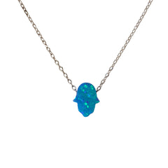 Opaline Hamsa Necklace