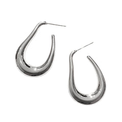 Wiggle Teardrop Stainless Steel Hoops