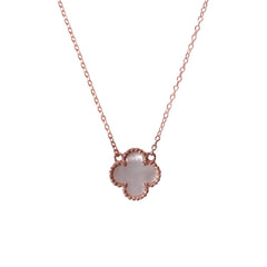 Flora Bezel Mother of Pearl M Necklace