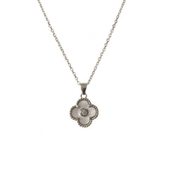 Flora Bezel Mother of Pearl Necklace