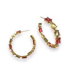 Noellery Multicolor Cluster Hoop Studs