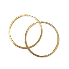 Gold Filled Cubic Hollow Hoops