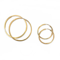 Gold Filled Cubic Hollow Hoops