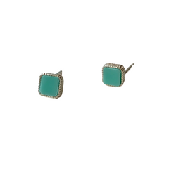 Mini Square Enamel Earrings