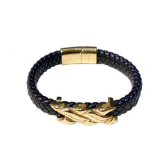 Joellery Knot Braided Leather Bracelet