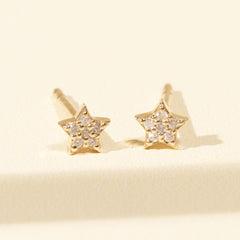 Cathy Tiny Pave Star Earrings