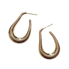 Wiggle Teardrop Stainless Steel Hoops