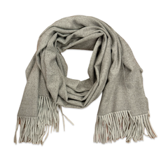 Noellery Plain Cashmere Fringed Scarf