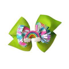 Rainbow Hair Bow Clip