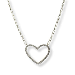 Heart Paperclip Links Necklace