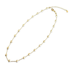 Gold Filled Heart Pearl Choker Necklace