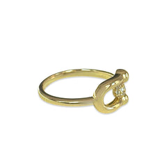 Buckle Chain Link Sparkle Ring