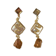 Krista Mother of Pearl Snake Statement Earrings