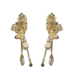 Pearlea Cluster Angel Wing Earrings