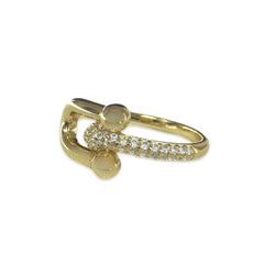 Buckle Chain Link Sparkle Ring