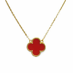 Flora Bezel Large Red Necklace