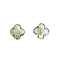 Flora Gemstone Deco Studs