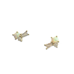 Opaline Cluster Trip Stone Studs