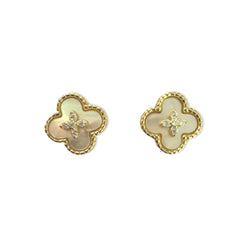 Flora Gemstone Deco Studs