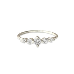 Noelia Clear Gemstone Prong Ring