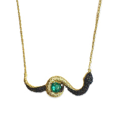 Snake Emerald Necklace