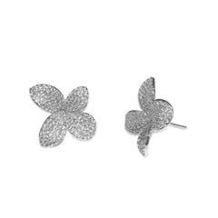 Flower Petal Pave Studs