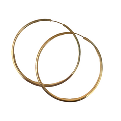 Gold Filled Cubic Hollow Hoops