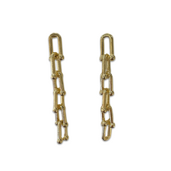 14K Gold Filled Chain Link Drop Earrings