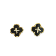 Flora Gemstone Deco Studs