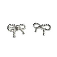 Striped Rope Ribbon Bow Studs