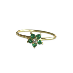 Amy Flower Birthstone Ring