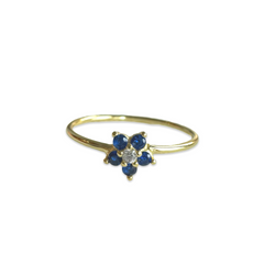 Amy Flower Birthstone Ring