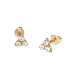 Pearlea Cluster Triple Stone Studs