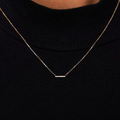 Sidney Pave Bar Necklace