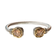 Dyana Square CZ Cuff Bracelet