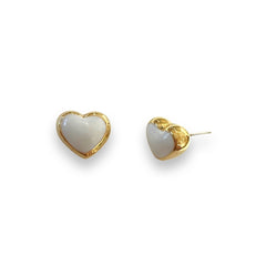 Puffy Color Heart Earrings