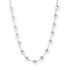 Pearl Station Link Necklace