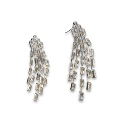 Crystal Tassel Statement Earrings