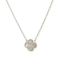 Flora Bezel Mother of Pearl M Necklace