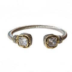 Dyana Square CZ Cuff Bracelet