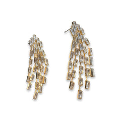 Crystal Tassel Statement Earrings